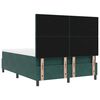 vidaXL Boxspringbett mit Matratze Dunkelgr&uuml;n 160 x 200 cm Stoff