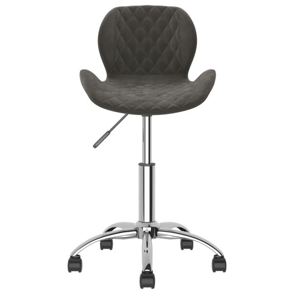 vidaXL Esszimmerst&uuml;hle 4 Stk. Drehbar Dunkelgrau Samt