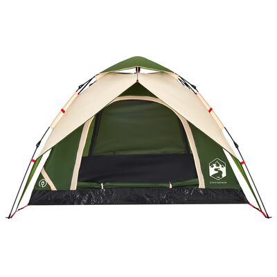 vidaXL Kuppel-Campingzelt 4 Personen Grün Quick Release