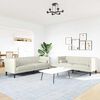vidaXL 2-tlg. Chesterfield-Sofa-Set mit Nackenrollen Creme Samt