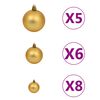 vidaXL K&uuml;nstlicher Weihnachtsbaum mit Beleuchtung Kugeln L 240 cm Gr&uuml;n