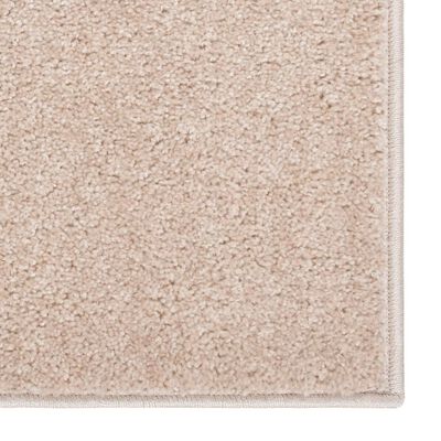 vidaXL Teppich Kurzflor 80x150 cm Dunkelbeige