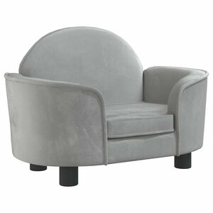 vidaXL Hundebett Hellgrau 66x40x45 cm Samt