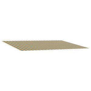vidaXL Markisenersatzstoff Gr&uuml;n und Gelb 300 x 250 cm Polyester