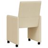 vidaXL Esszimmerst&uuml;hle mit Rollen 2 pcs Creme 57 x 66 x 94 cm Stoff