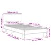 vidaXL Bettgestell Sonoma-Eiche 100x200 cm Holzwerkstoff und Metall