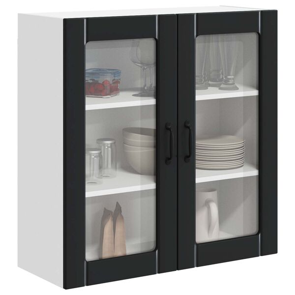 vidaXL K&uuml;chenschrank Schwarz 80 x 31 x 80 cm Holzwerkstoff