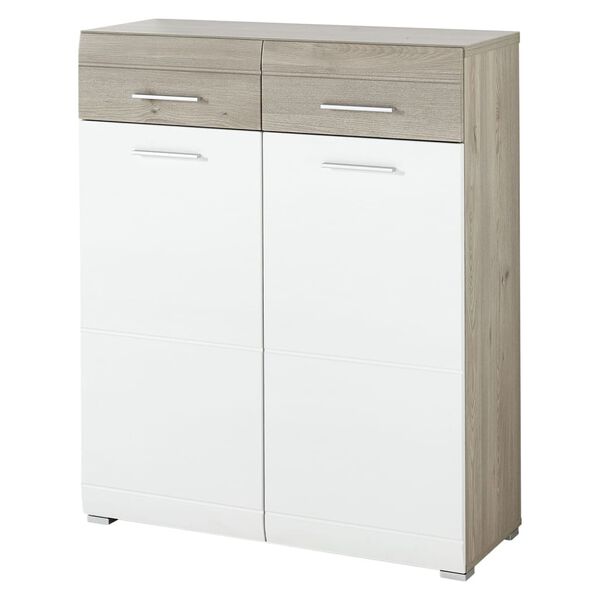 Germania Schuhschrank GW-Malou Wei&szlig; und Eichen-Optik