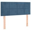 vidaXL Boxspringbett mit Matratze & LED Dunkelblau 90x190 cm Samt