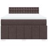 vidaXL Boxspringbett mit Matratze Dunkelbraun 140x200 cm Stoff