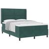 vidaXL Boxspringbett mit Kopfteil Dunkelgr&uuml;n 160 x 200 cm Samt