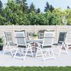 vidaXL Hochlehner-Auflagen 6 Stk. Melange Hellgrau 120x50x7 cm Stoff