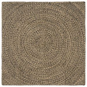 vidaXL Bereichsteppich Nat&uuml;rlich und Schwarz 160 x 160 cm Jute