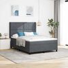 vidaXL Boxspringbett mit Kopfteil Dunkelgrau 160 x 200 cm Samt