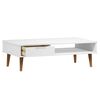 vidaXL Couchtisch MOLDE Wei&szlig; 100x55x31 cm Massivholz Kiefer