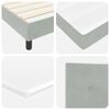 vidaXL Boxspringbett mit Matratze Hellgrau 100 x 200 cm Samt