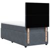 vidaXL Boxspringbett mit Matratze Dunkelgrau 90x190 cm Samt