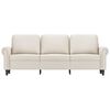 vidaXL 3-Sitzer-Sofa Creme 180 cm Kunstleder