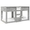 vidaXL Etagenbett f&uuml;r Kinder Beton Grau 75 x 190 cm Holzwerkstoff