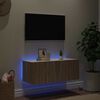 vidaXL TV-Wandschrank mit LED-Leuchten Sonoma-Eiche 80x35x31 cm