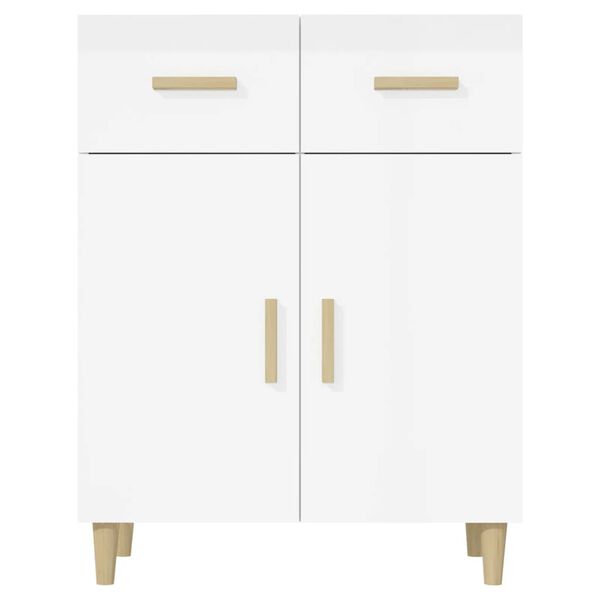 vidaXL Sideboard Hochglanz-Wei&szlig; 69,5x34x89 cm Holzwerkstoff