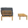 vidaXL Sofa Set mit Kissen Uni 2 pcs Anthrazit Massivholz Akazie