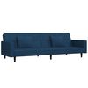 vidaXL Schlafsofa 2-Sitzer mit 2 Kissen & Hocker Blau Samt