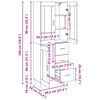 vidaXL Highboard mit Schubladen 2 pcs Artisan-Eiche Holzwerkstoff