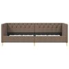 vidaXL Tagesbett USB Taupe Stoff 90x200 cm