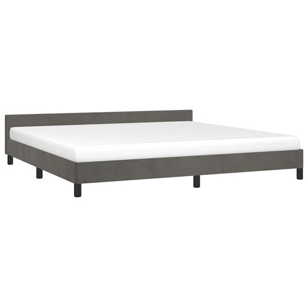 vidaXL Bettgestell ohne Matratze Dunkelgrau 200x200 cm Samt