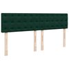 vidaXL Boxspringbett mit Matratze Dunkelgr&uuml;n 180x200 cm Samt