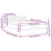 vidaXL Ottoman-Bett mit Matratze & LEDs Hellgrau 140x200 cm Stoff