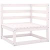 vidaXL 9-tlg. Garten-Lounge-Set Wei&szlig; Massivholz Kiefer