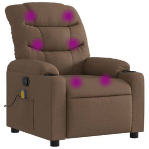 vidaXL Massagesessel Braun Stoff
