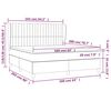 vidaXL Boxspringbett mit Matratze Dunkelbraun 160x200 cm Stoff
