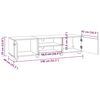 vidaXL TV-Schrank Grau Sonoma 140x40x35 cm Holzwerkstoff