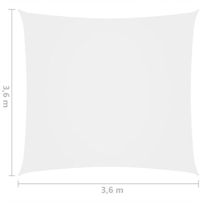 vidaXL Sonnensegel Oxford Gewebe Quadratisch 3,6x3,6 m Weiß