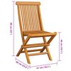 vidaXL Gartenst&uuml;hle mit Beigen Kissen 8 Stk. Massivholz Teak