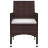 vidaXL 9-tlg. Garten-Essgruppe mit Kissen Poly Rattan und Glas