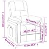 vidaXL Massagesessel Hellgrau Stoff