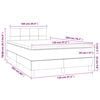 vidaXL Boxspringbett mit Matratze Schwarz 120x200 cm Stoff