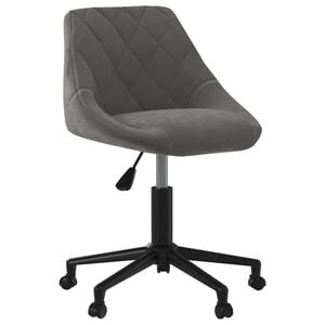 vidaXL B&uuml;rostuhl Drehbar Dunkelgrau Samt