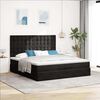 vidaXL Ottoman-Bett mit Matratzen Schwarz 200x200 cm Samt