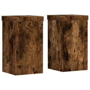 vidaXL Pflanzenst&auml;nder 2 Stk. R&auml;uchereiche 10x10x18 cm Holzwerkstoff