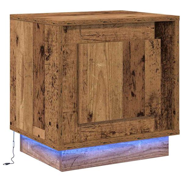 vidaXL Nachttisch mit Altholz 44 x 34.5 x 45 cm Holzwerkstoff