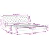 vidaXL Bettgestell ohne Matratze Dunkelgrau 200x200 cm Samt