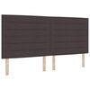 vidaXL Boxspringbett mit Matratze Dunkelbraun 200 x 200 cm Stoff