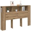 vidaXL Kopfteilschrank Artisan-Eiche 160 x 18,5 x 103,5 cm Holzwerkstoff