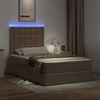 vidaXL Bett mit Stauraum und LED Cappuccino 120 x 190 cm Kunstleder
