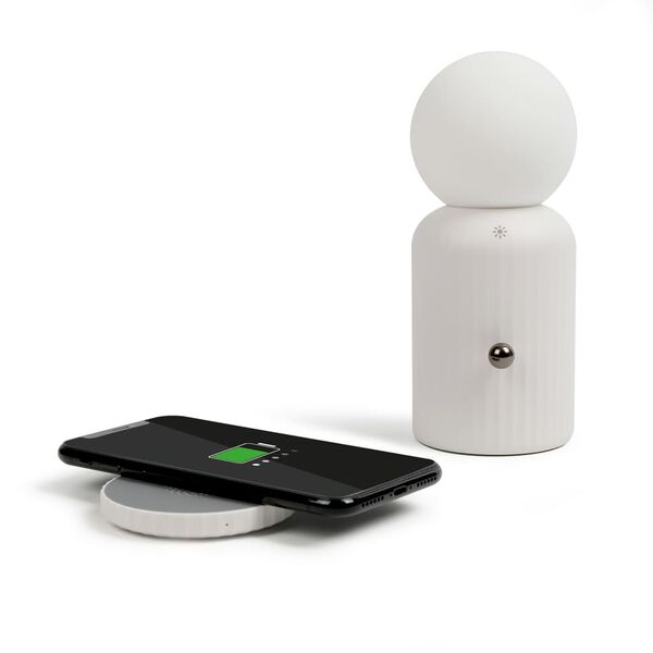 Livoo 2-in-1 Kabellose Ladelampe 10 W Wei&szlig;